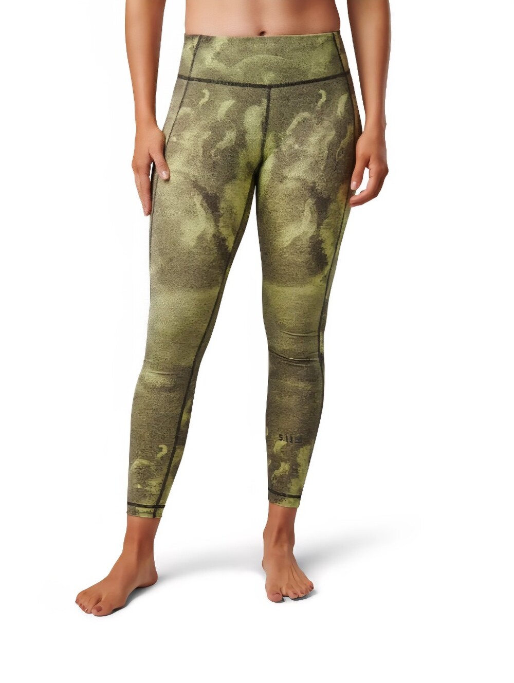 5.11 NWT High-Rise Vapor Green Watercolor Camo Leggings - Women XS